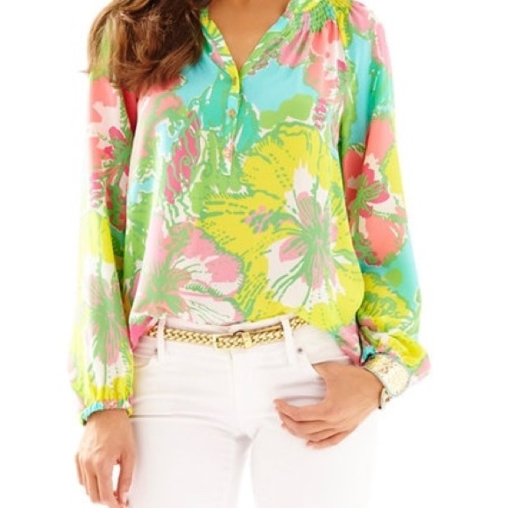Lilly Pulitzer “Shorely Big Blue” Elsa Top